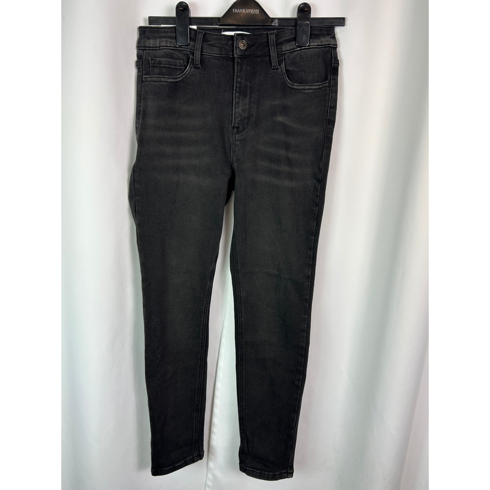 Vervet Haylie Washed Black High Rise Skinny Jeans Minimalist Grunge Size 29